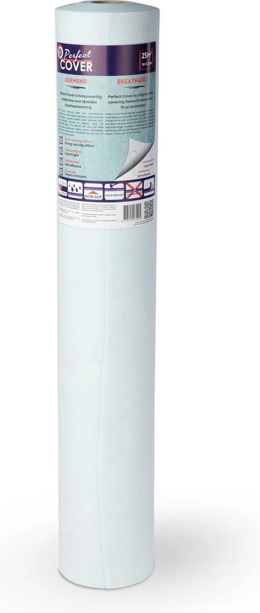 Perfect Cover® Ademend - 100cm X 25m - Zelfklevend Afdekvlies - Bescherm Uw Vloer Tijdens Het Klussen - Vloer Bescherming - Trap Bescherming - Klussen - Schilderen - Stucadoor - Variant Stucloper 4 Perfect Cover® Ademend - 100cm X 25m - Zelfklevend Afdekvlies - Bescherm Uw Vloer Tijdens Het Klussen - Vloer Bescherming - Trap Bescherming - Klussen - Schilderen - Stucadoor - Variant Stucloper - Afbeelding 2