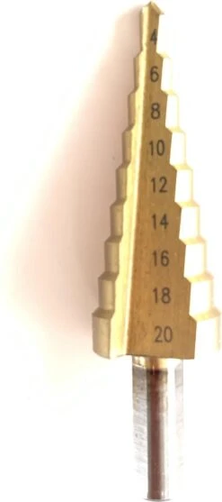 Merkloos Stappenboor 4-52 Mm – HSS Stappenboor – Kegelboor – Trapgatboor Gratis 4-20 Mm - Conische Plaatfrezen Met Titanium Coating -Makita Winkel 532x1200