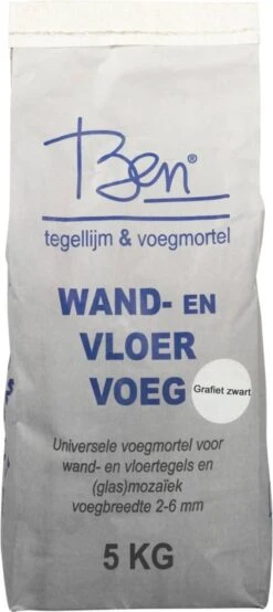 Ben Foby+ - Voegmiddel - Voegmortel Voor Wand- En Vloertegels - 5kg - Grafiet Zwart