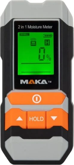 MAKA 2 In 1 Digitale Vochtmeter - Voor Hout En Bouwmaterialen