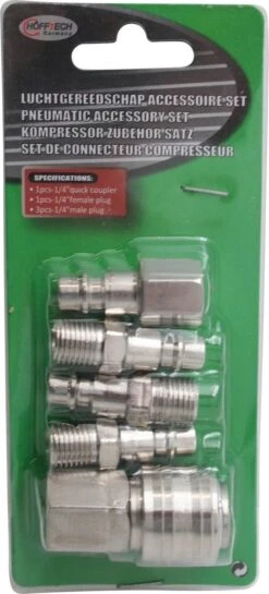Hofftech GAV Lucht Euro Koppeling Set 1/4" - 5 Delig -Makita Winkel 544x1200