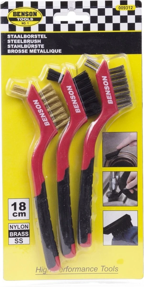 Benson Staalborstels 3 Delig Multi Profi 5 Benson Staalborstels 3 Delig Multi Profi - Afbeelding 3