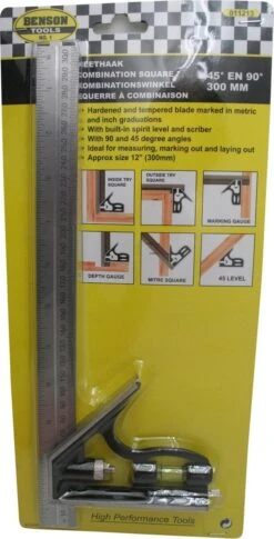 Benson Combinatie Winkelhaak - 45 En 90 Graden - 300 Mm -Makita Winkel 611x1200 1