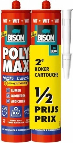 Bison Polymax High Tack Express Wit Duoverpakking