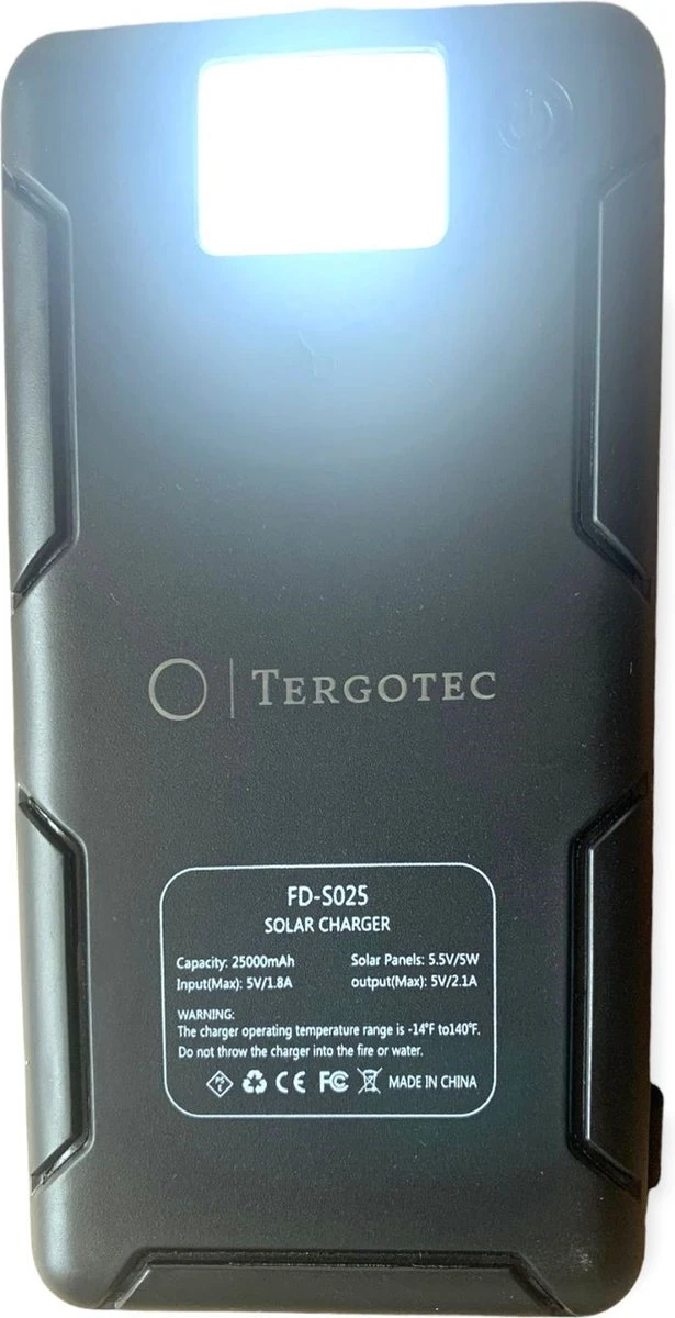Ergotec Krachtigste Zonnepaneel 25.000mAh Met Snellaadfunctie En Usb-aansluiting Voor Telefoon Inclusief Computerbril / Draagbaar Zonnepaneel / Opvouwbaar / Powerbank / Iphone / Ipad / Tablet / Solar Panel / Zonnepaneel Usb / Met Zaklamp 5 Ergotec Krachtigste Zonnepaneel 25.000mAh Met Snellaadfunctie En Usb-aansluiting Voor Telefoon Inclusief Computerbril / Draagbaar Zonnepaneel / Opvouwbaar / Powerbank / Iphone / Ipad / Tablet / Solar Panel / Zonnepaneel Usb / Met Zaklamp - Afbeelding 3