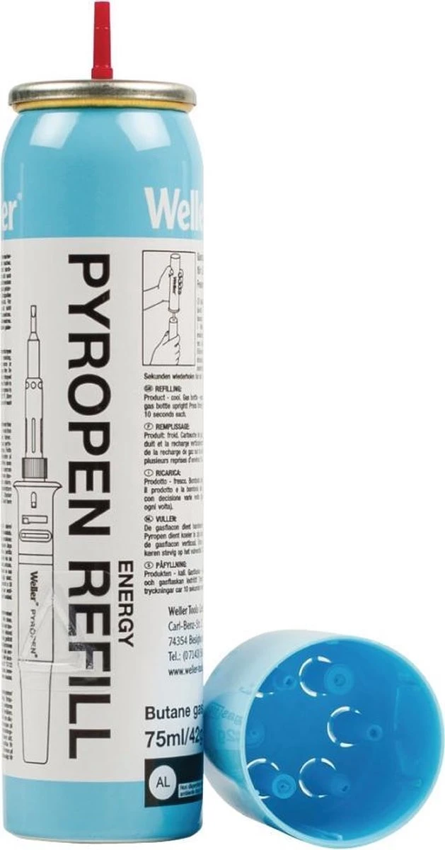 Weller Butaangas - Navulling Voor Gassoldeerbout - 75ml 3 Weller Butaangas - Navulling Voor Gassoldeerbout - 75ml