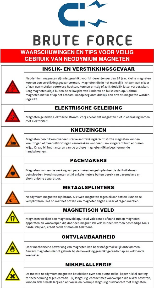 Brute Force – Schijfmagneten - Ringmagneten Met Gat - 15 X 4 Mm - Magneet Met Schroefgat – 5 Stuks 11 Brute Force – Schijfmagneten - Ringmagneten Met Gat - 15 X 4 Mm - Magneet Met Schroefgat – 5 Stuks - Afbeelding 9