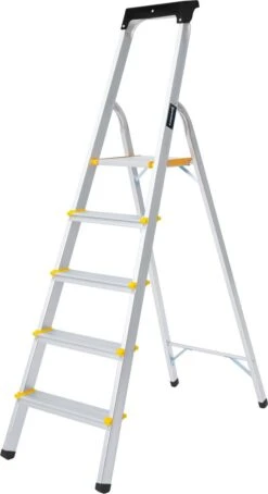 Panthera Huishoudtrap - Keukentrap 5 Treden - Aluminium - Max Werkhoogte: 2.96 Meter - Voor Particulier En Professioneel Gebruik 21 Panthera Huishoudtrap - Keukentrap 5 Treden - Aluminium - Max Werkhoogte: 2.96 Meter - Voor Particulier En Professioneel Gebruik -Makita Winkel 653x1200 4