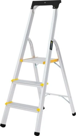 Panthera Huishoudtrap - Keukentrap 3 Treden - Aluminium - Max Werkhoogte: 2.56 Meter - Voor Particulier En Professioneel Gebruik 17 Panthera Huishoudtrap - Keukentrap 3 Treden - Aluminium - Max Werkhoogte: 2.56 Meter - Voor Particulier En Professioneel Gebruik -Makita Winkel 672x1200 6