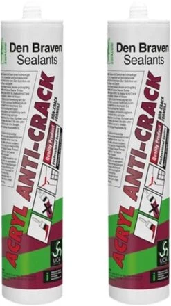 Zwaluw Acrylaatkit - Anti-Crack - Wit - Overschilderbaar - Voorkomt Scheuren In Verflaag - 2 X 310 Ml