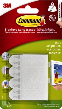 Merkloos Bevestigingsstrip Command 3M 17202C Klikstrip Licht 1,8kg -Makita Winkel 684x1200 3