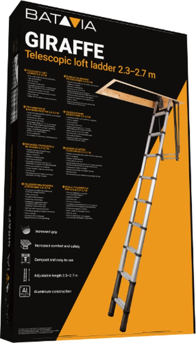 Giraffe® Telescopische Vlizotrap / Zoldertrap Van 2.30 - 2.70 Meter 10 Giraffe® Telescopische Vlizotrap / Zoldertrap Van 2.30 - 2.70 Meter - Afbeelding 8
