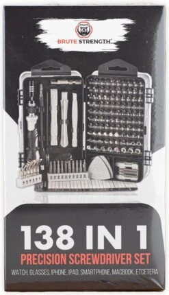Brute Strength - 138 Delige Precisie Schroevendraaierset Magnetisch - Universeel - Magnetisch - Gereedschapset- Schroevendraaiers - Bitset Met Torx - Cadeau Voor Man -Makita Winkel 690x1200 2