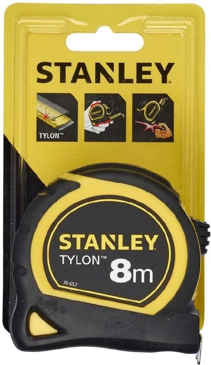 STANLEY Tylon 1-30-657 - Rolbandmaat - 8m Lang - 25mm Breed 9 STANLEY Tylon 1-30-657 - Rolbandmaat - 8m Lang - 25mm Breed - Afbeelding 7