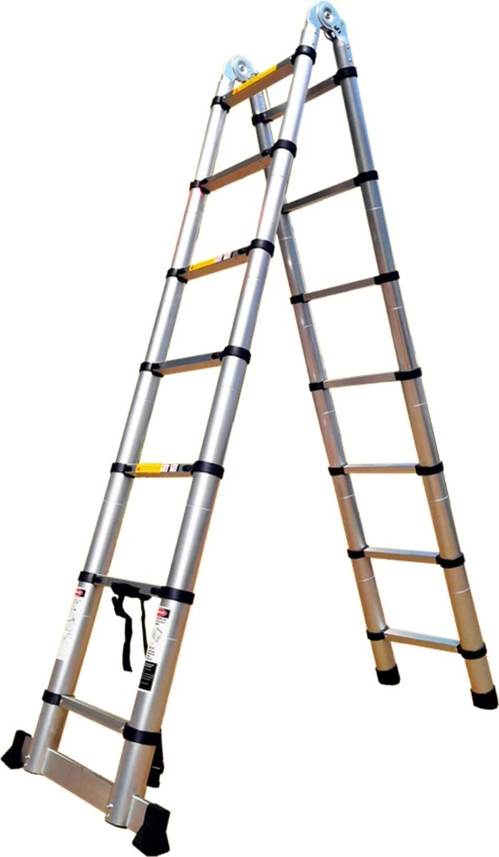 Truskore® Multifunctionele Telescopische Ladder 4.4 Meter - Incl. Draagtas - Aluminium - Telescoop Ladder - Stevig & Vertrouwd 4 Truskore® Multifunctionele Telescopische Ladder 4.4 Meter - Incl. Draagtas - Aluminium - Telescoop Ladder - Stevig & Vertrouwd - Afbeelding 2