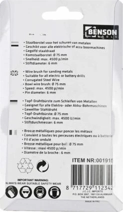 Benson Draadborstel - Komborstel 75 Mm T.b.v. Boormachine -Makita Winkel 699x1200 4