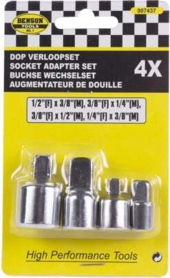 Benson Dop Verloop Adapter 1/2 "+ 3/8" + 1/4 " - 4 Delig 11 Benson Dop Verloop Adapter 1/2 "+ 3/8" + 1/4 " - 4 Delig -Makita Winkel 732x1200 2