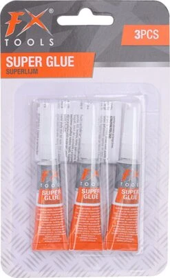 FX Tools Seoncdelijm 3 Stuks - Seconde Lijm - 3 Stuks - Lijm - Waterbestendig - 10 Seconde Opdroogtijd - Superlijm - Lijm - Blokkenlijm