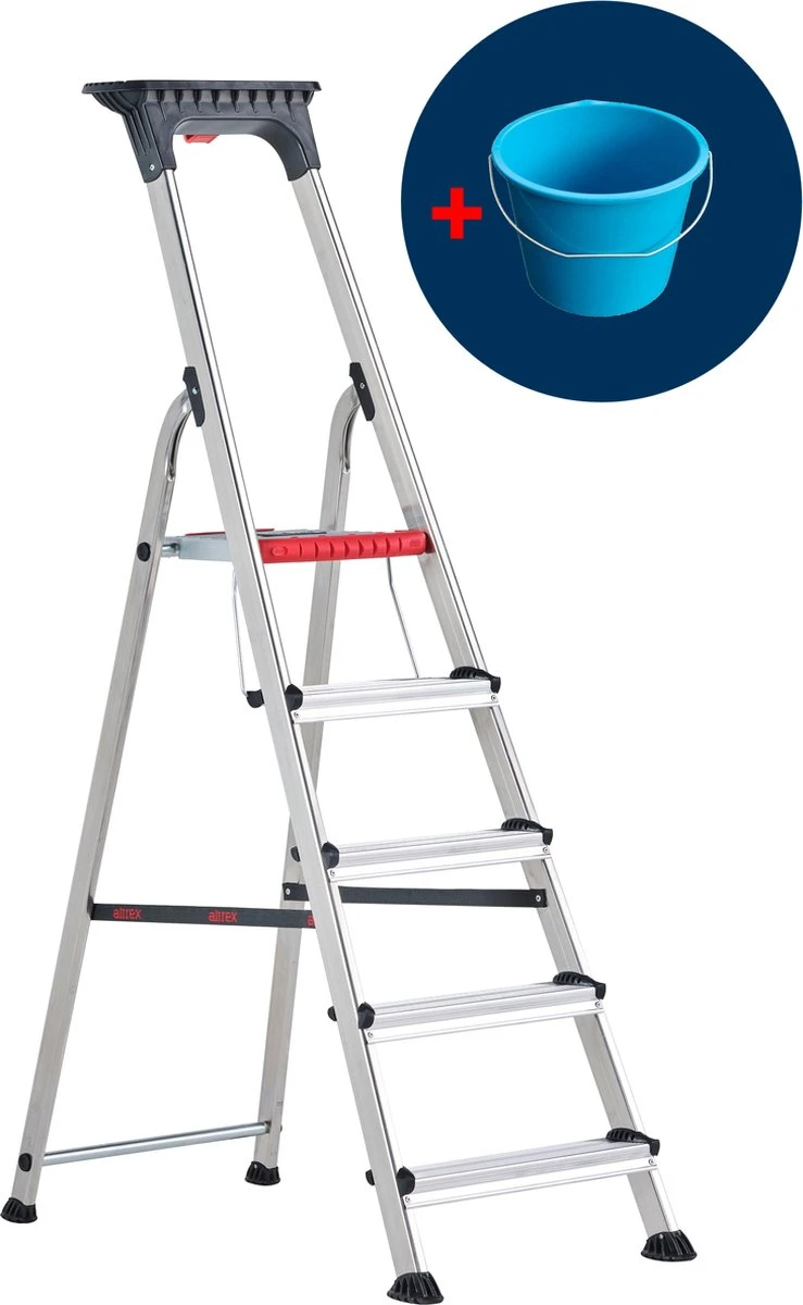 Altrex Double Decker Huishoudtrap 5 Treeds - Werkhoogte 3.05m 19 Altrex Double Decker Huishoudtrap 5 Treeds - Werkhoogte 3.05m - Afbeelding 17