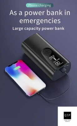 GTP Draagbare Luchtcompressor - Elektrische Bandenpomp - Luchtcompressor Oplaadbaar - Fiets Motor Auto En Ballen - Powerbank - Zaklamp 19 GTP Draagbare Luchtcompressor - Elektrische Bandenpomp - Luchtcompressor Oplaadbaar - Fiets Motor Auto En Ballen - Powerbank - Zaklamp -Makita Winkel 740x1200