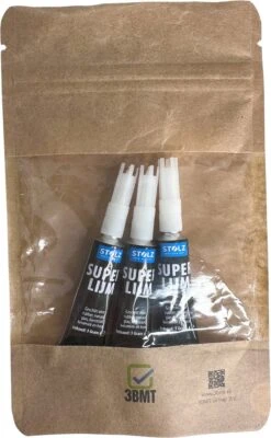 3BMT - 3 Tubes Secondelijm – Extra Sterke Rubberlijm, Metaal-, Glaslijm, Kunststof-, Houtlijm – Superlijm 3x3 Gram -Makita Winkel 741x1200 3