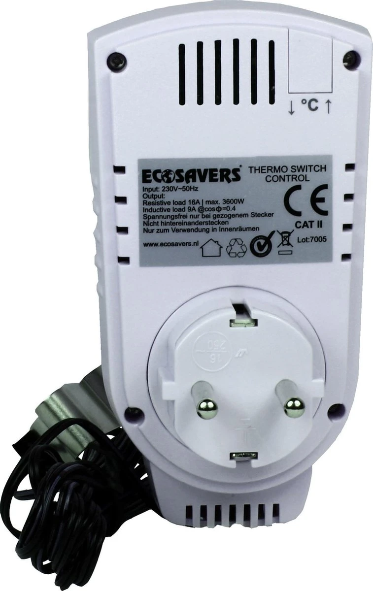 EcoSavers Thermo Switch Temperatuur Schakelaar Pompschakelaar | Speciaal Voor Pomp Vloerverwarming | Energiebesparende Schakelaar 9 EcoSavers Thermo Switch Temperatuur Schakelaar Pompschakelaar | Speciaal Voor Pomp Vloerverwarming | Energiebesparende Schakelaar - Afbeelding 7