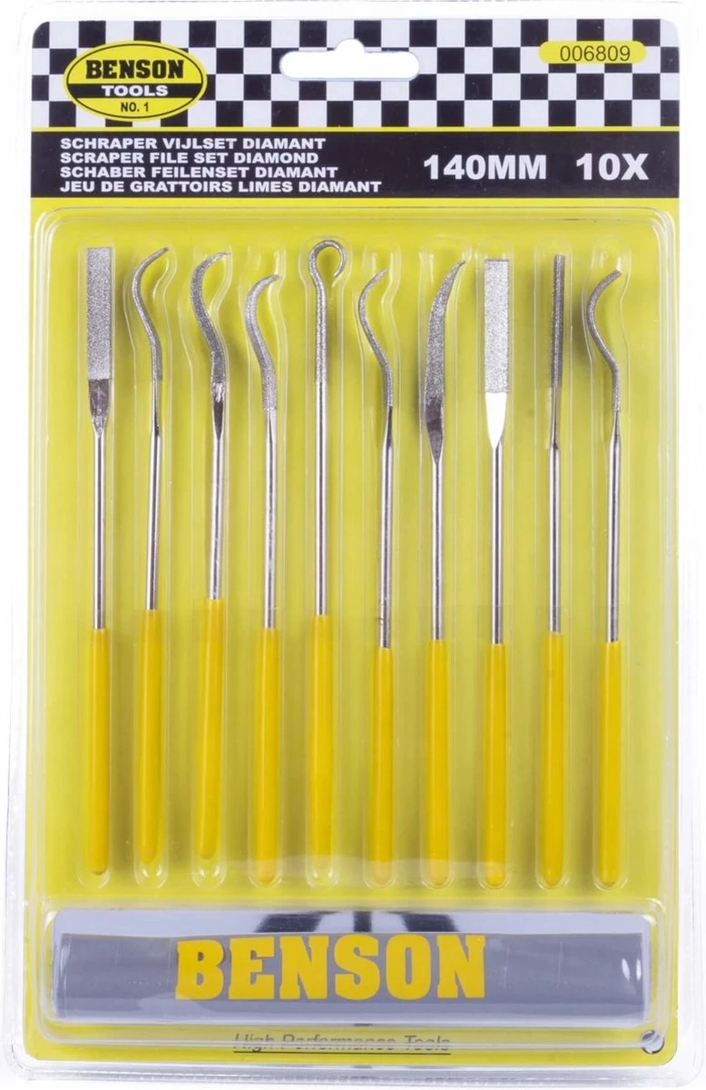 Benson Diamant Schraper Vijlset 140 Mm - 10 Delig 5 Benson Diamant Schraper Vijlset 140 Mm - 10 Delig - Afbeelding 3