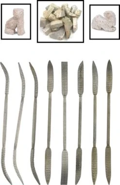 8 Delige Speksteen Raspenset - Spek Steen Pakket - Hout - Klei - Vijl - Vijlenset - Gereedschap - Grating Set