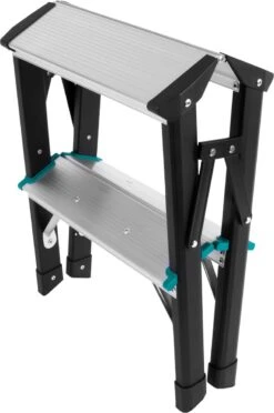 VONROC PRO Dubbele Trap 2 Treden – Klustrap/huishoudtrap Inklapbaar – Max. Belastbaarheid 150kg - Antislip -Makita Winkel 797x1200 3