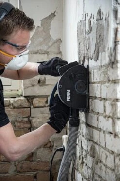 FERM WSM1009 Muurfrees - Freesmachine - 1700W - Met 2 Diamantschijven 125mm - Laser - Stofzuigadapter - Stevige Opbergkoffer -Makita Winkel 800x1200