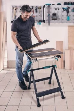 Wolfcraft - MASTER 650 ERGO - Verstelbare Werkbank - Werktafel Met Bankschroef - Klemtafel Inklapbaar - Opvouwbaar - 6870000 - 10 JAAR GARANTIE -Makita Winkel 800x1200 40