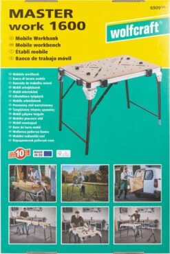 Wolfcraft - MASTER Work 1600 - Werkbank - Werktafel Inklapbaar - Machinetafel Opvouwbaar - De Mobiele Werkbank - 6909000 - 10 JAAR GARANTIE -Makita Winkel 801x1200 12
