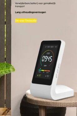 Ominux CO2 Meter - Luchtkwaliteitsmeter - CO2 Meter Binnen - Melder & Monitor - Draagbaar - Wit -Makita Winkel 803x1200 14