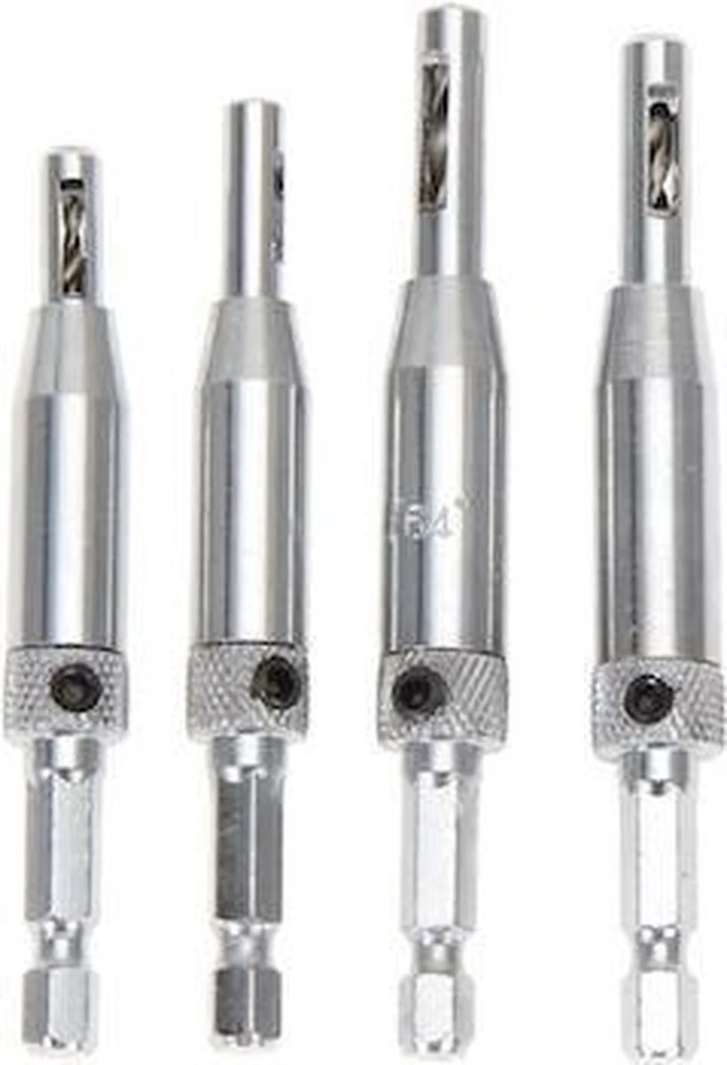 Scharnier 2, 2.8, 3.6 4.5boorset 4 Delig Scharnierboor Centreerboor 3 Scharnier 2, 2.8, 3.6 4.5boorset 4 Delig Scharnierboor Centreerboor