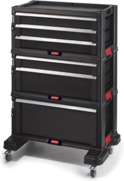 Keter Werkplaatswagen Met 6 Laden Zwart