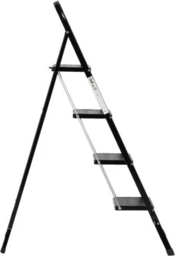 Kibani Keukentrapje - 4 Treden - Huishoudtrap - Keukentrap - Opstapje - Metaal - Opvouwbaar - Inklapbaar - Zwart - Antislip - Stevig -Makita Winkel 823x1200 2