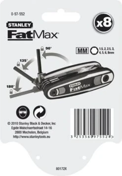STANLEY 0-97-552 8-delige Inbussleutelset - Uitklapbaar Model - 1,5-8mm -Makita Winkel 834x1200 5