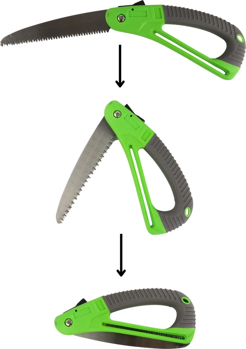 Orange85 Takkenzaag - Snoeizaag - Handzaag - Inklapbaar - Groen - 39x9x1cm - Kunststof 3 Orange85 Takkenzaag - Snoeizaag - Handzaag - Inklapbaar - Groen - 39x9x1cm - Kunststof