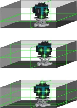 Merkloos FASGet Lijnlasers - Zelfnivellerende Kruislijnlaser 4D Bouwlaser - 8 Tot 16 Lijnen - 360° Graden Roterende Laser - Inclusief Statief En Hardcase -Makita Winkel 857x1200 5