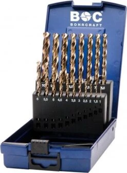 19-delige Bohrcraft Cobalt Borenset DIN 338 HSS-E (Co 5)