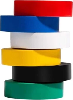 PD® - Isolatietape / PVC Tape XXL - 18mm X 15m - 6 Stuks - Zwart / Groen / Blauw / Wit / Rood / Geel - Rubber Tape - Isolatieband -Makita Winkel 879x1200 4