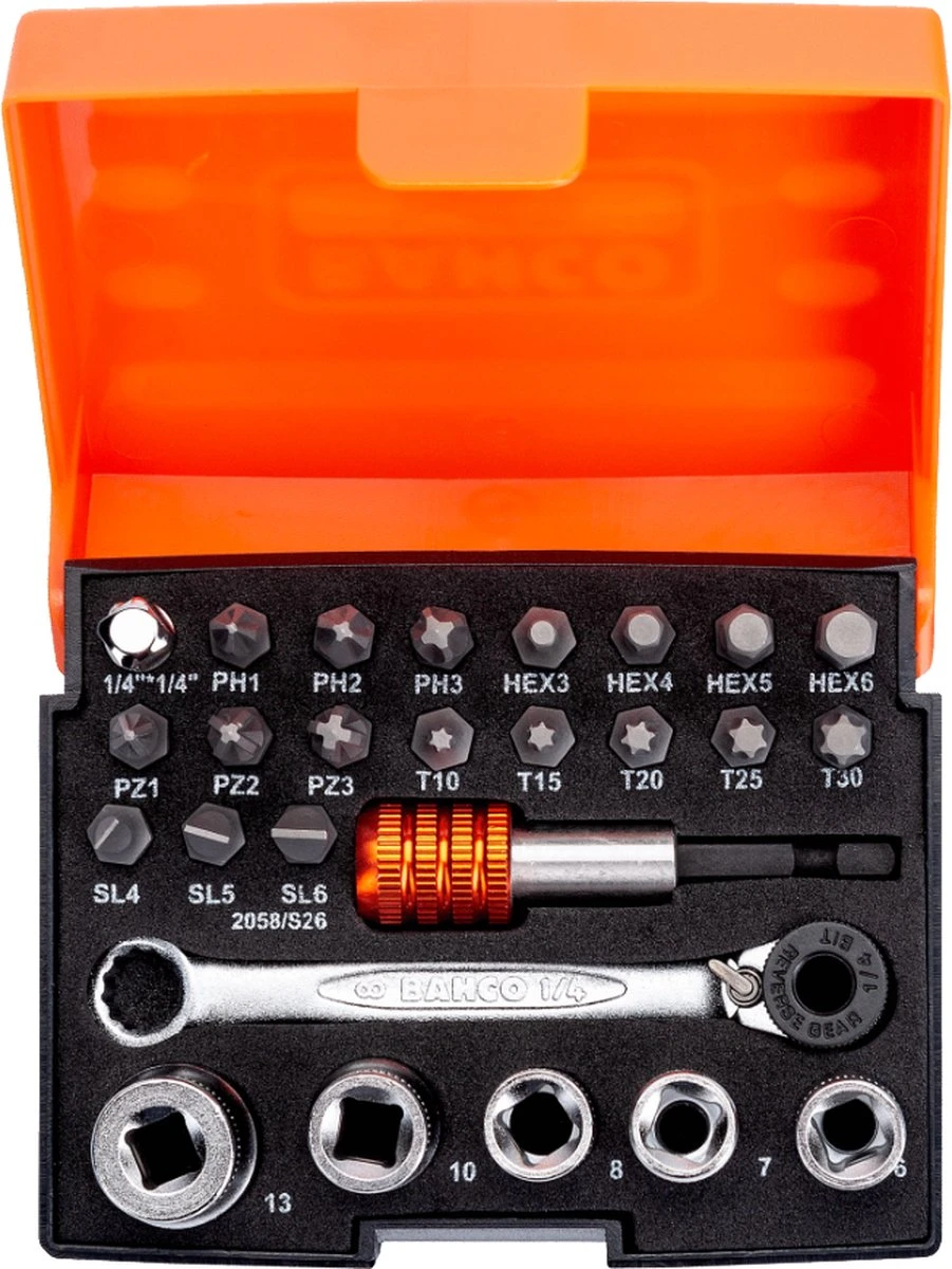 Bahco Doppen En Bitratelset 26- Delig 12 Bahco Doppen En Bitratelset 26- Delig - Afbeelding 10