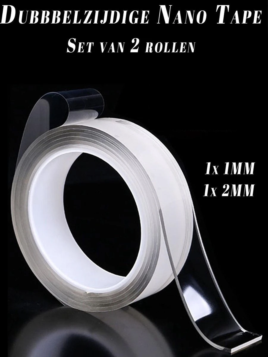 VOORDEELVERPAKKING ( 2 STUKS ) - Nano Tape - Dubbelzijdige Tape - Magic Tape - Gekko Tape - Afwasbare Tape - Ultra Sterke Tape - Transparante Tape - Gekko Grip - Multifunctionele Tape - Doe Het Zelf Tape - 3M X 30 MM X 2 MM - 3 M X 30 MM X 1MM 4 VOORDEELVERPAKKING ( 2 STUKS ) - Nano Tape - Dubbelzijdige Tape - Magic Tape - Gekko Tape - Afwasbare Tape - Ultra Sterke Tape - Transparante Tape - Gekko Grip - Multifunctionele Tape - Doe Het Zelf Tape - 3M X 30 MM X 2 MM - 3 M X 30 MM X 1MM - Afbeelding 3