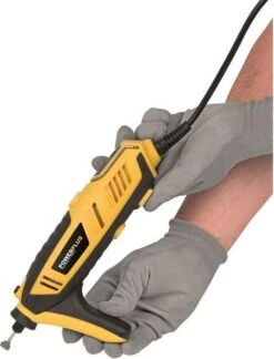 Powerplus POWX1341 Roterende Multitool - Multifunctioneel Gereedschap - 200W - Roterend - Variabele Snelheid - Digitale Display - Incl. Statief, Flexibele As, 2 Opzetstukken, 126 Accessoires En Gereedschapskoffer -Makita Winkel 915x1200 2