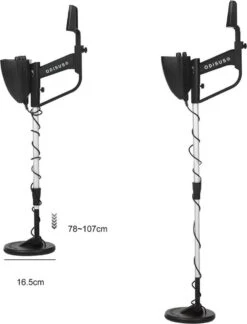 ODISUS Metaal Detector Voor Goud, Munten, Sierraden, ... - Metaaldetector Voor Kinderen & Volwassenen - 20 Cm Detectie Diepte - 78 Tot 103 Cm Lang - Inclusief Koptelefoon & Schep & 2x Batterijen & Pintpointer -Makita Winkel 915x1200 3
