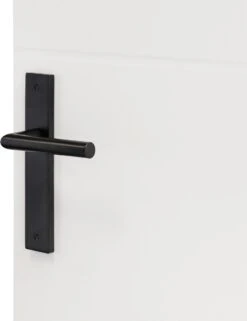 Impresso London Deurklink Zwart – Deurbeslag - Binnendeur – Deurkruk Met Schild – Blind – Langwerpig Deurschild – 230 X 40 X 9 Mm -Makita Winkel 923x1200 1