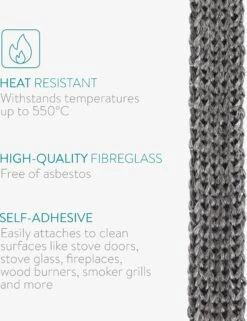 Navaris Zelfklevend Plat Glasvezel Kachelkoord - 15 Mm Breed, 2 M Lang - 2-3 Mm Dik - Hittebestendig Tot 550 Graden - Voor Hout, Gas En Palletkachels -Makita Winkel 924x1200 4