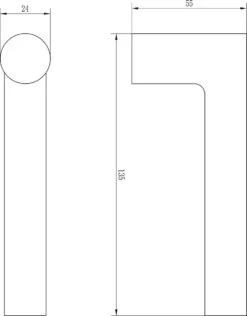 Impresso London Deurklink Zwart – Deurbeslag - Binnendeur – Deurkruk Met Schild – Blind – Langwerpig Deurschild – 230 X 40 X 9 Mm -Makita Winkel 939x1200