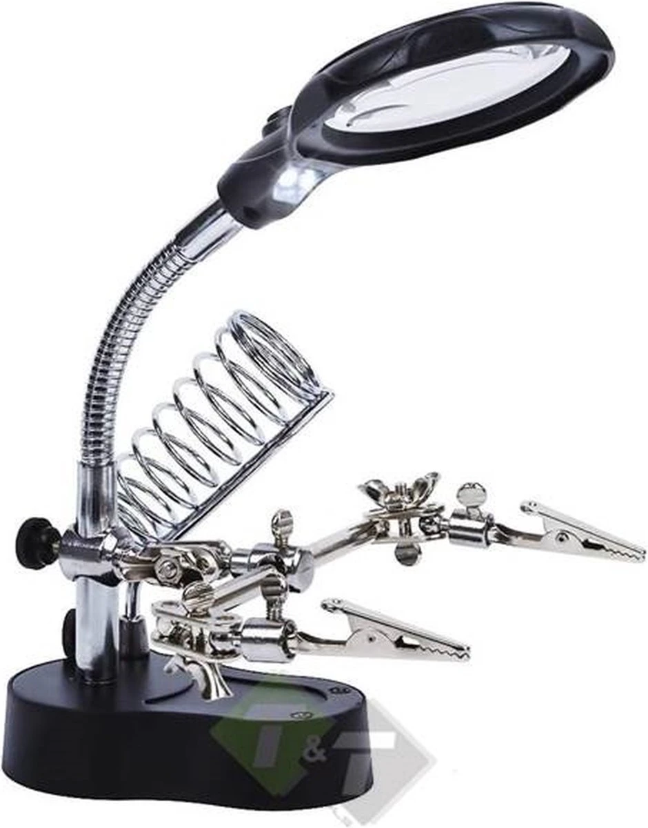 Benson Derde Handje Met LED Vergrootglas - Soldeerbout Houder 20 Benson Derde Handje Met LED Vergrootglas - Soldeerbout Houder - Afbeelding 18