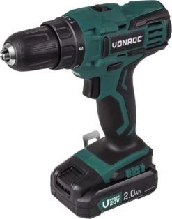 VONROC Accuboormachine – VPower 20V – Complete Set Met 2x 2.0Ah Accu, Sneloplader, Bits & Opbergtas -Makita Winkel 943x1200